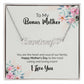 To My Bonus Mother | I Love You | Name Necklace + Heart