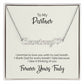 To My Partner | Forever Yours Truly | Name Necklace + Heart