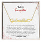 To My Daughter | Love Your Dad | Name Necklace + Heart