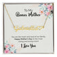 To My Bonus Mother | I Love You | Name Necklace + Heart