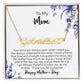 To My Mom | Thank You For Loving Me | Name Necklace + Heart