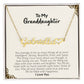 To My Granddaughter | I Love You | Name Necklace + Heart