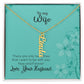 To My Wife | Love Your Husband | Vertical Name Necklace