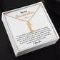 To My Grandmother | I Love You | Vertical Name Necklace