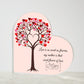 To My Lovely Mother | Your Love Is As Sweet As A Flower | Heart Shaped Plaque
