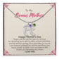 To My Bonus Mother | Happy Mother's Day I Love You | Custom Baby Feet Necklace with Birthstone