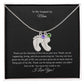 To My Stepped Up Mom | I Love You | Custom Baby Feet Necklace with Birthstone