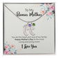 To My Bonus Mother | I Love You | Custom Baby Feet Necklace with Birthstone
