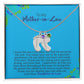 To My Mother-In-Law | Love Your Daughter-In-Law | Custom Baby Feet Necklace with Birthstone