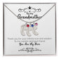 To My Grandmother | You Are My Hero | Custom Baby Feet Necklace with Birthstone