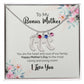 To My Bonus Mother | I Love You | Custom Baby Feet Necklace with Birthstone