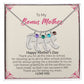 To My Bonus Mother | Happy Mother's Day I Love You | Custom Baby Feet Necklace with Birthstone