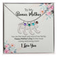 To My Bonus Mother | I Love You | Custom Baby Feet Necklace with Birthstone