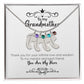To My Grandmother | You Are My Hero | Custom Baby Feet Necklace with Birthstone