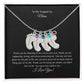 To My Stepped Up Mom | I Love You | Custom Baby Feet Necklace with Birthstone
