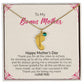 To My Bonus Mother | Happy Mother's Day I Love You | Custom Baby Feet Necklace with Birthstone