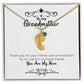 To My Grandmother | You Are My Hero | Custom Baby Feet Necklace with Birthstone