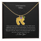 To My Stepped Up Mom | I Love You | Custom Baby Feet Necklace with Birthstone