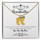 To My Grandmother | You Are My Hero | Custom Baby Feet Necklace with Birthstone
