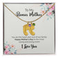 To My Bonus Mother | I Love You | Custom Baby Feet Necklace with Birthstone