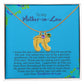 To My Mother-In-Law | Love Your Daughter-In-Law | Custom Baby Feet Necklace with Birthstone