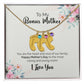 To My Bonus Mother | I Love You | Custom Baby Feet Necklace with Birthstone