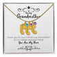 To My Grandmother | You Are My Hero | Custom Baby Feet Necklace with Birthstone