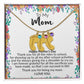 To My Mom | Happy Mother's Day | Custom Baby Feet Necklace with Birthstone