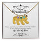 To My Grandmother | You Are My Hero | Custom Baby Feet Necklace with Birthstone