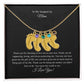 To My Stepped Up Mom | I Love You | Custom Baby Feet Necklace with Birthstone