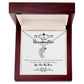 To My Grandmother | You Are My Hero | Custom Baby Feet Necklace with Birthstone