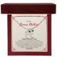 To My Bonus Mother | Happy Mother's Day I Love You | Custom Baby Feet Necklace with Birthstone