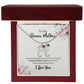 To My Bonus Mother | I Love You | Custom Baby Feet Necklace with Birthstone