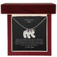 To My Stepped Up Mom | I Love You | Custom Baby Feet Necklace with Birthstone