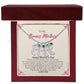 To My Bonus Mother | Happy Mother's Day I Love You | Custom Baby Feet Necklace with Birthstone