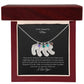 To My Stepped Up Mom | I Love You | Custom Baby Feet Necklace with Birthstone