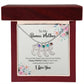 To My Bonus Mother | I Love You | Custom Baby Feet Necklace with Birthstone