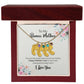 To My Bonus Mother | I Love You | Custom Baby Feet Necklace with Birthstone