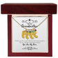 To My Grandmother | You Are My Hero | Custom Baby Feet Necklace with Birthstone