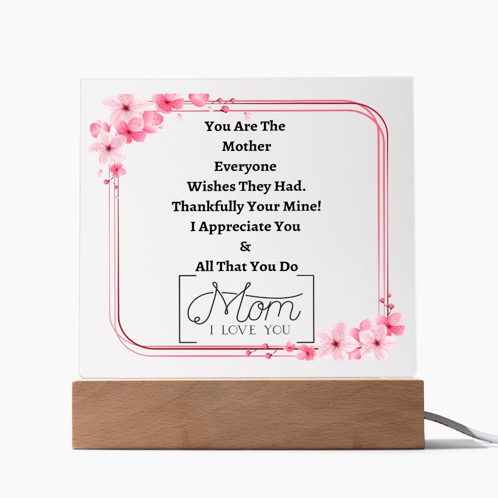 To My Mother | I Love You | Square Plaque