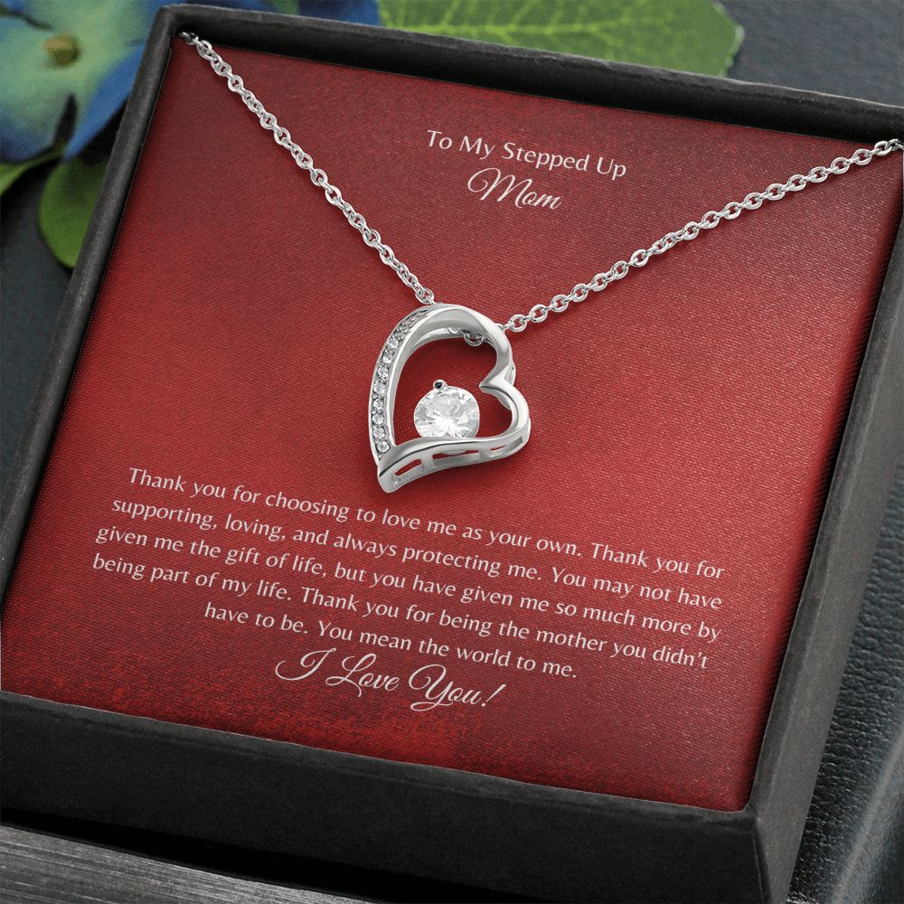 To My Stepped Up Mom | I Love You | Forever Love Necklace