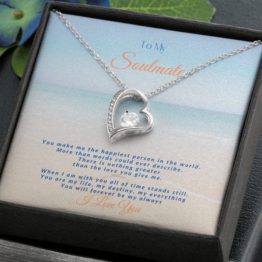 To My Soulmate - Beach - Forever Love Necklace