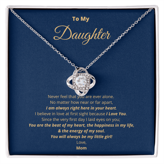 To My Daughter The Love Knot Necklace