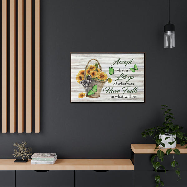 Acceptance, Live, & Have Faith Canvas Wraps, Horizontal Frame