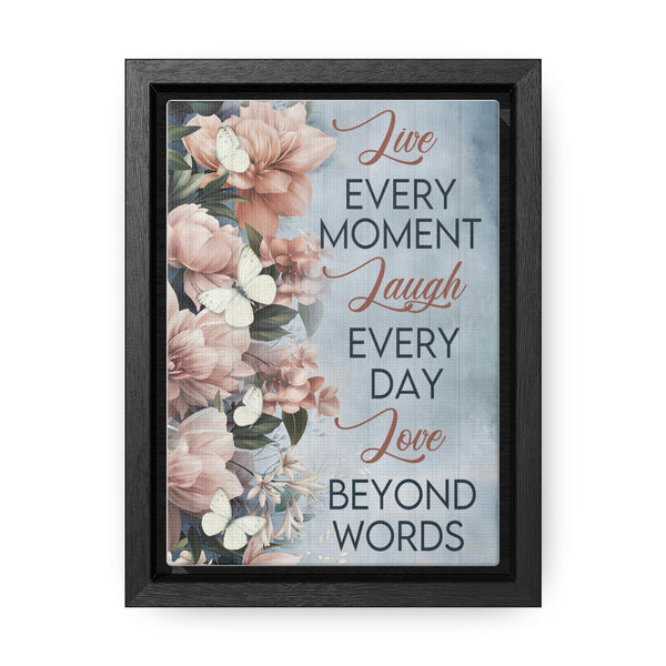 Live, Laugh, & Love Canvas Wraps, Vertical Frame