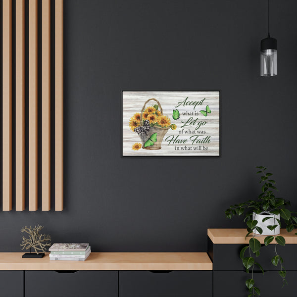 Acceptance, Live, & Have Faith Canvas Wraps, Horizontal Frame