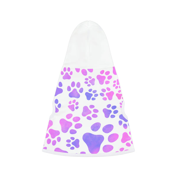 Pink & Purple Paw Prints Dog Hoodie