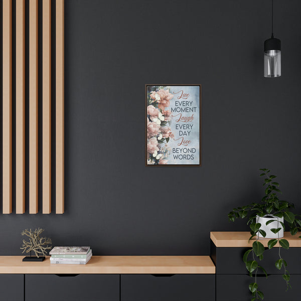 Live, Laugh, & Love Canvas Wraps, Vertical Frame