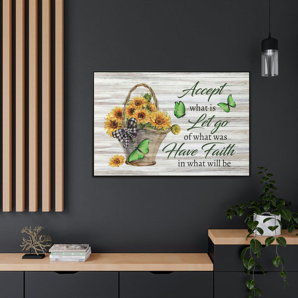 Acceptance, Live, & Have Faith Canvas Wraps, Horizontal Frame