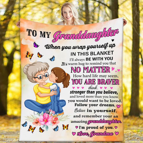 To My Granddaughter Blanket